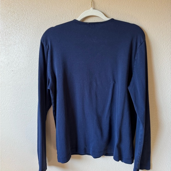 Ralph Lauren | Long Sleeve Top Women | Navy Blue Super Soft Cotton| Size XL - Picture 7 of 8